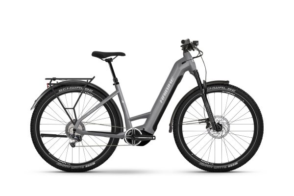 Haibike Trekking 7 Low Step i720wh Urban Grey/White - Large