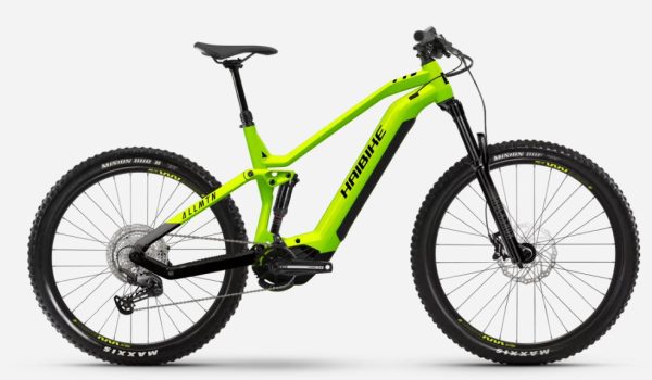 Haibike AllMtn 3 720Wh Electric Full Suspension Mountain Bike In Lime & Black in Small